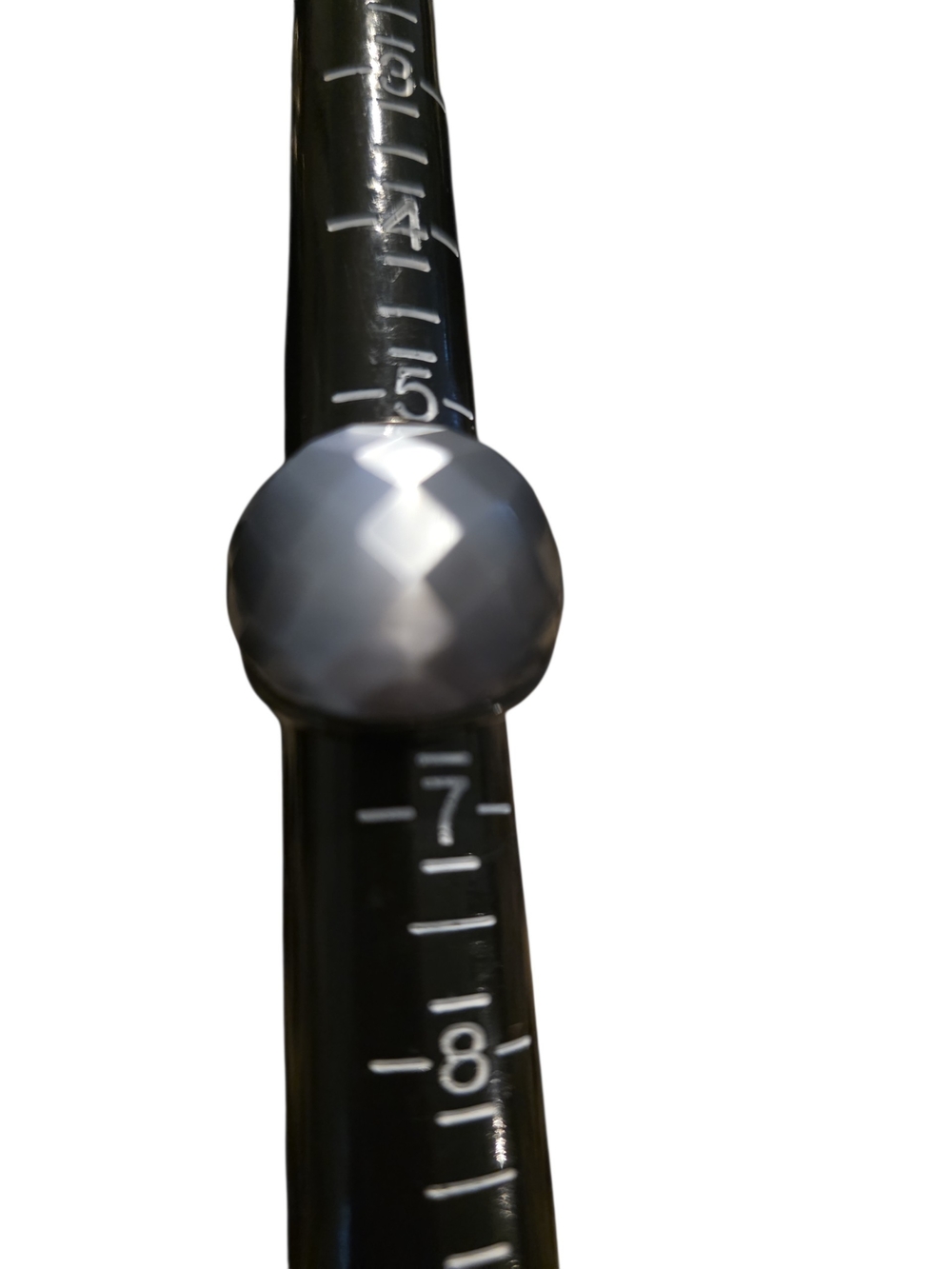 Doublet Faceted Ring With Black Rhodium Band - Picture 4 of 4